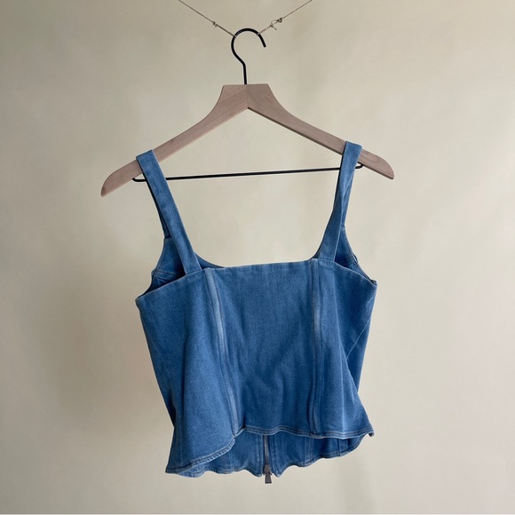 NWT EB Denim Rainy Corset in Light Wash Cowgirl Cowboy Ranch Western Festival - Picture 7 of 7